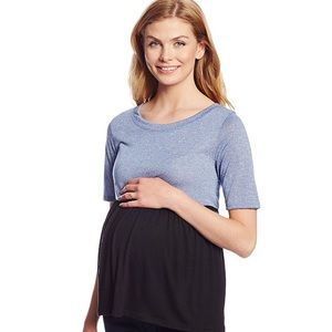 Three Seasons Maternity Color Block Blouse